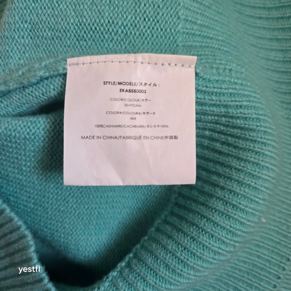 Michael Kors Collection
Cashmere Ruched-Sleeve Sweater S Seafoam - Picture 6 of 7